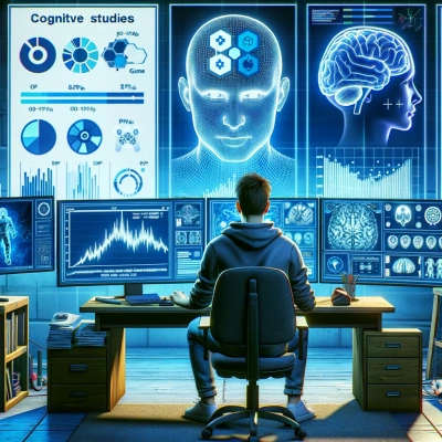 a psychologist who analyses data graphs and brain scans relating to the psychology of video games