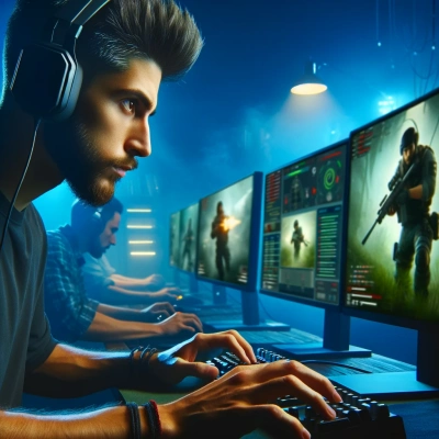 An experienced player focused on an intense gaming session