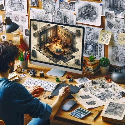 the creative process for designing a virtual escape game