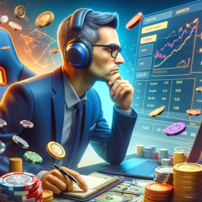 an esports bettor thinking carefully before placing his bet